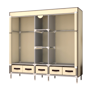 简易衣柜家用布衣柜出租房用宿舍卧室收纳柜结实耐用组装布艺衣橱