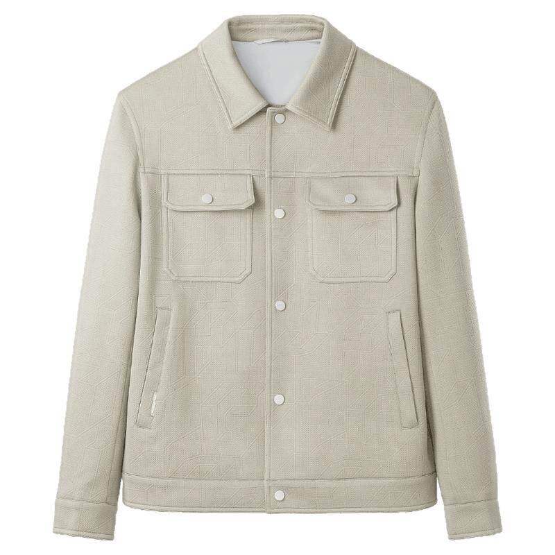 HLA/海澜之家POWER YOUNG24秋新衬衫领工装潮休闲夹克黑色外套男