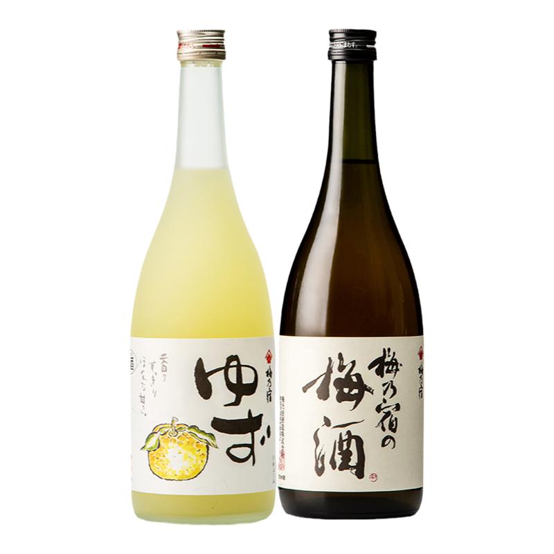 梅乃宿梅酒果肉柚子酒720ml组合