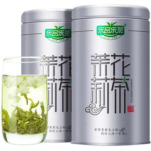 乐品乐茶茉莉花茶官方旗舰店横县浓香型特级茶叶绿茶礼盒装125g*2