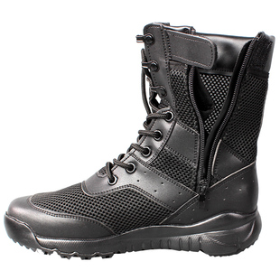 新式夏季保安鞋超轻透气作战靴男训练cqb战靴女安检员工作网眼靴