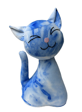 卡通猫咪客厅装饰品扎染棉布摆件