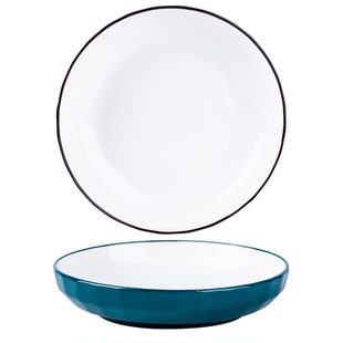 日式创意盘子菜盘家用2025新款陶瓷碗盘套装餐盘复古深盘餐具组合