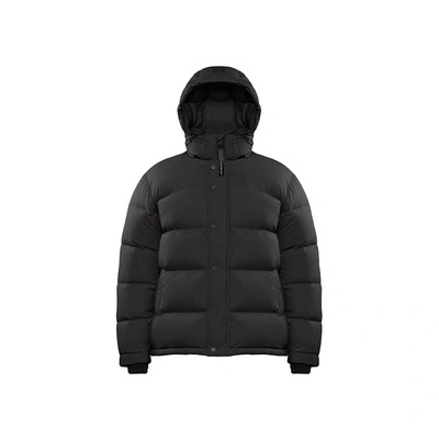 aritzia鹅绒五格雾面黑羽绒服泡芙秋冬保暖外套女连帽拉链面包服