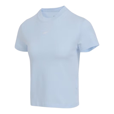 Nike耐克女短袖夏季刺绣LOGO圆领透气高腰蓝色运动T恤FV5509-423