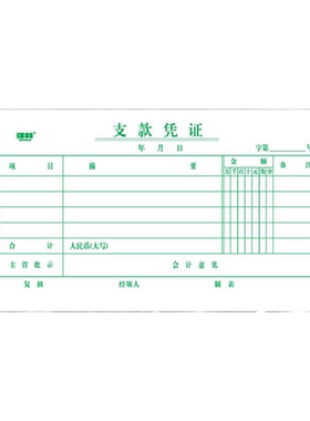 【10本装】强林 126-35支款凭证 账本账册 账簿表单35K凭证共500张206*106mm