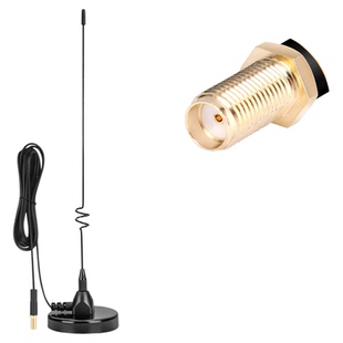 车载天线大吸盘磁吸高增益UV双段通用型吸顶5米长馈线母头PL-259