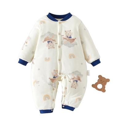 温巢婴儿衣服冬季加棉保暖连体衣