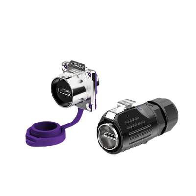 EW-LP24工业HDMI2.0防水连接器4K信号稳定传输高清线航空插头插座