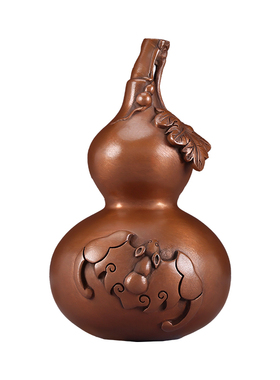 纯铜双钱福禄葫芦礼品摆件