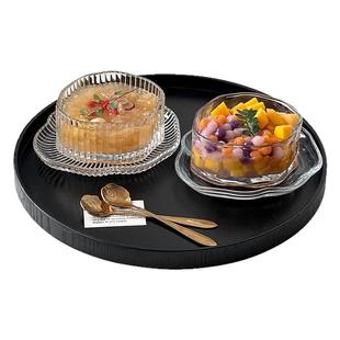 ins风不规则甜品碗套装高颜值云朵玻璃碗碟创意糖水银耳碗早餐碗