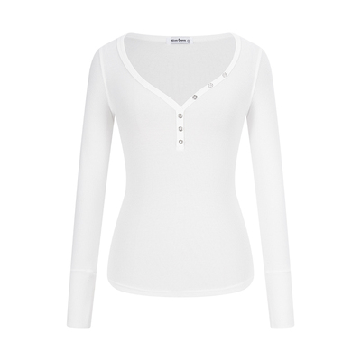 v领长袖t恤修身显瘦内搭打底上衣