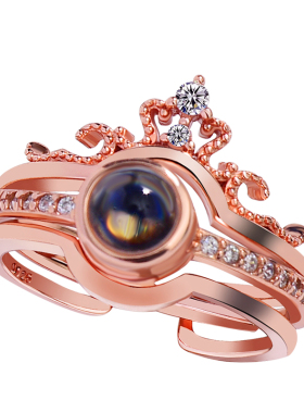 投影情人节礼物送女友情侣戒指