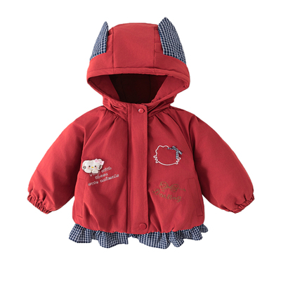 超好看女童加绒外套冬季加厚保暖