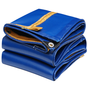 蓝色刀刮布货车高栏边布防水遮挡布防晒防雨布遮阳布棚布防雨加厚