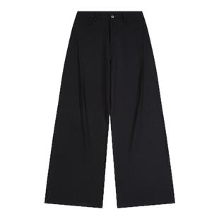 RAPPEYE 斜压褶西裤垂坠感高级感小个子宽松百搭高腰阔腿西装裤女