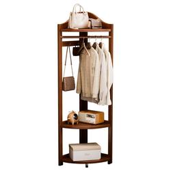 家逸实木简约转角衣帽架