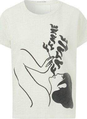 MOTHER DENIM春夏女士印花棉质平纹布T恤