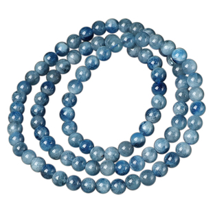 海蓝宝手串亲宝水晶魔鬼蓝海蓝宝石散珠多圈手链女饰品