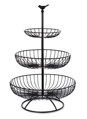 客厅创意铁艺多层果盘