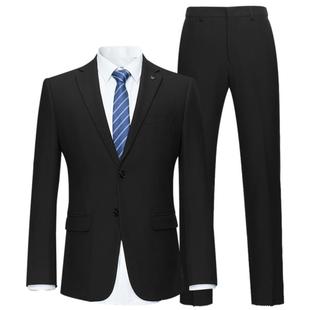 HLA/海澜之家弹力松紧腰礼服套装秋冬绅士商务婚庆宴会西服套西