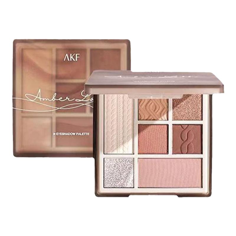 AKF眼影盘七色2024新款03大地色春夏哑光珠光亮片修容高光 综合盘