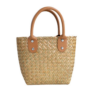 草编包手工编织小众设计手拎女包时尚气质手提小包海边度假沙滩包