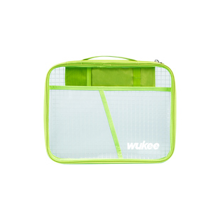 物几 笔插式文件袋学生科目分类手提拎书作业补习袋防水耐脏男女生书包大容量学具资料整理收纳袋加厚透明