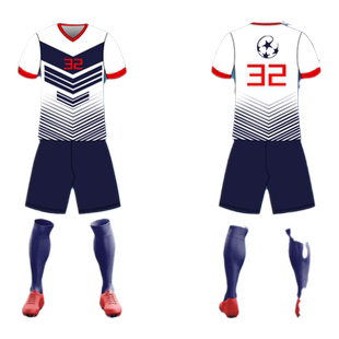 高端定制 免费印字热升华全身印足球服套装 成人儿童运动服