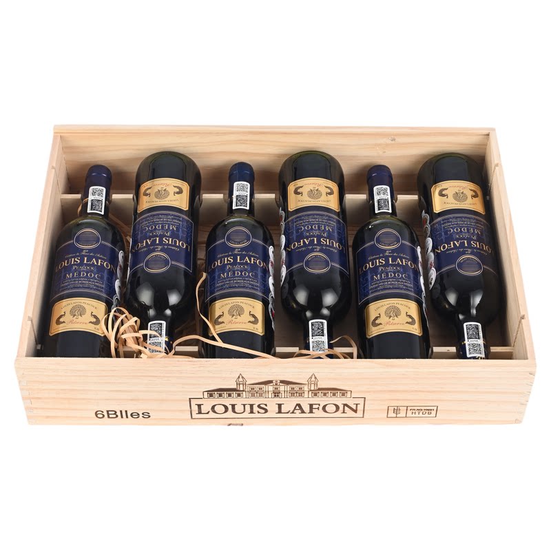 路易拉菲LOUISLAFON孔雀堡梅多克金奖法国原瓶红酒干红葡萄酒整箱