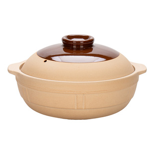 汤头烧砂锅陶瓷煲汤炖锅耐高温明火电陶炉多用锅朴拙无华土陶深锅