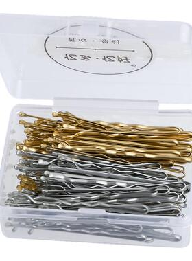 简约盒装一字夹发卡100根