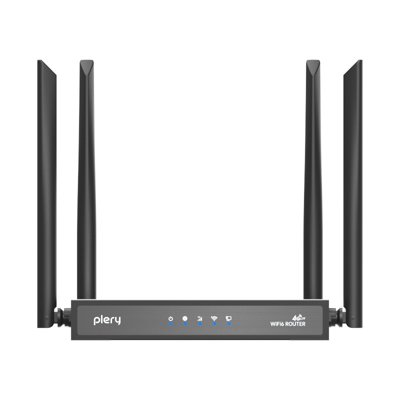 plery普锐R608v2 升级版4G插卡无线路由器CPE双链路备份带WAN口wifi6穿墙联通电信移动广电全网通SIM卡转WiFi