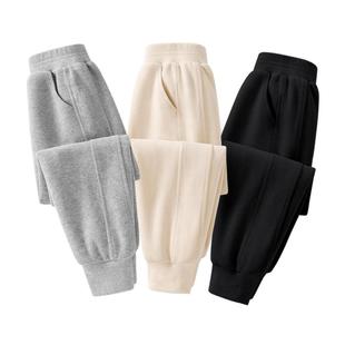 棉致女童裤子2025新款秋冬长裤女大童加绒薄绒卫裤秋季儿童运动裤