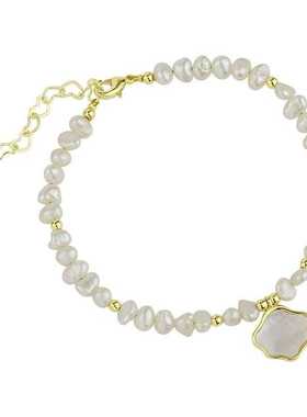 贝母珍珠锁骨链女项链正品