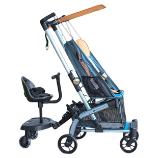 口袋推车辅助踏板二胎推车神器加座一拖二遛娃神器大小双胞胎出行