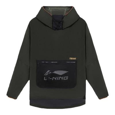 中国李宁正品新款男子运动休闲时尚连帽套头防风夹克外套AFDS253