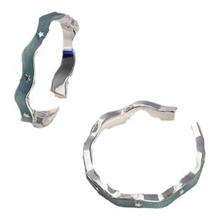 韩国S925纯银璀璨星河戒指女轻奢风时尚创意嘻哈叠戴流星食指环戒