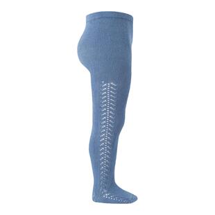 西班牙Condor女童棉柔连裤袜春秋季侧边镂空网袜糖果色婴幼儿童袜