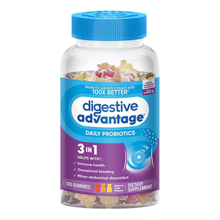 美国直邮Schiff益生菌软糖Digestive Advantage调节肠道消化120粒