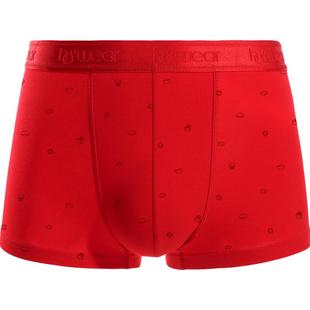 红豆男士红色内裤纯棉抗菌裆本命年马年结婚礼物袜子平角短裤礼盒