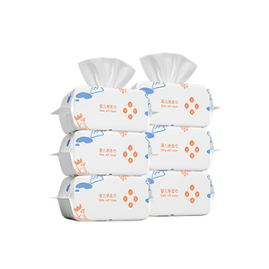 十月结晶小萌鸡绵柔巾非棉柔巾湿纸巾婴儿宝宝干湿两用加厚洗脸巾