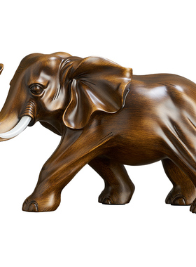 大象摆件一对开业送礼博古架办公室客厅酒柜电视柜招财装饰品摆件