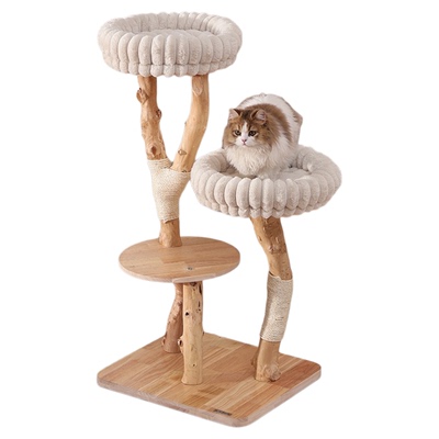 哼尼实木猫爬架猫窝猫跳台猫抓板