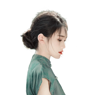 全真发丸子头汉服假发头饰古风新中式盘发发髻懒人神器蓬松假发包