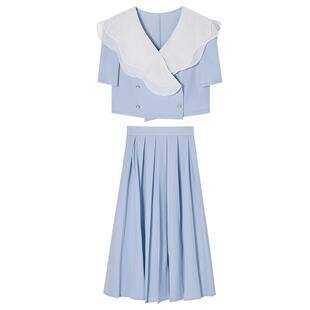 Oece气质两件套春夏季新款女装高级感春夏小清新套装裙子减龄