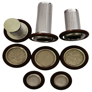 不锈钢烧结滤芯 英福康款真空计支架过滤网KF16 KF25 K40带氟胶圈