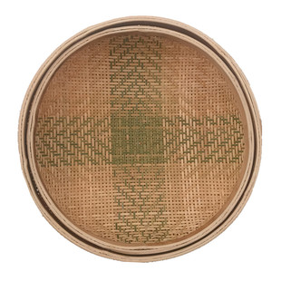 凹底竹筛有孔竹编筛子竹编簸箕 筛茶叶末工具竹筛竹制品粉末筛子