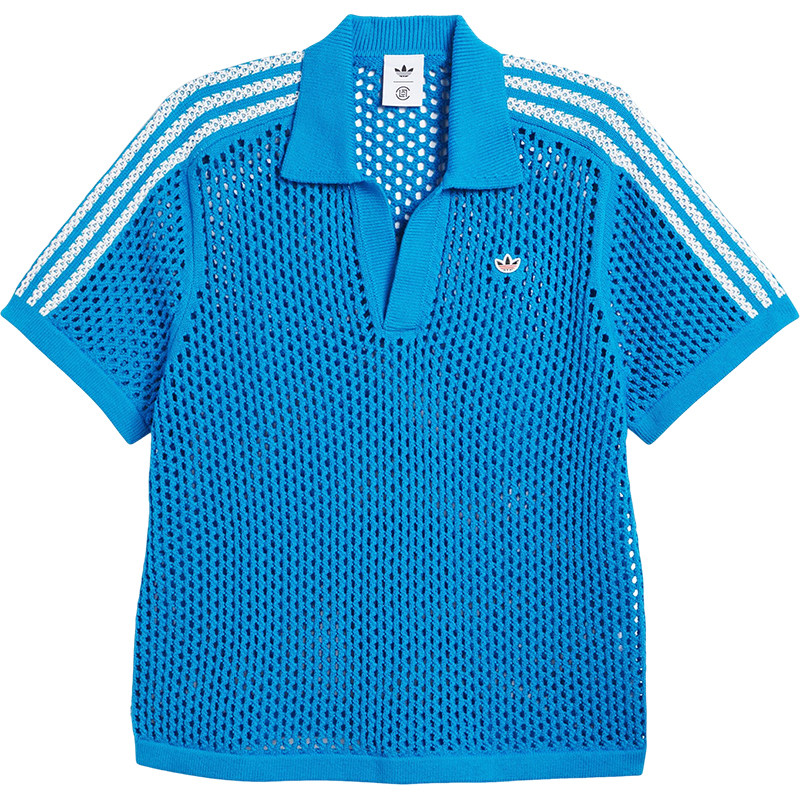 Adidas/阿迪达斯正品三叶草男士网眼透气经典翻领套头短袖JE9592