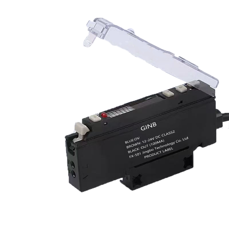 GINB FX-501单数显光纤放大器漫反射对射探头光电开关传感器